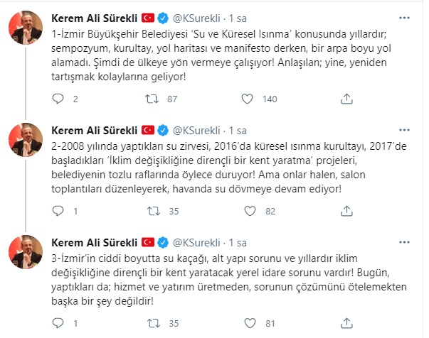 SU MANİFESTOSUNA SÜREKLİ'DEN ELEŞTİRİ GECİKMEDİ
