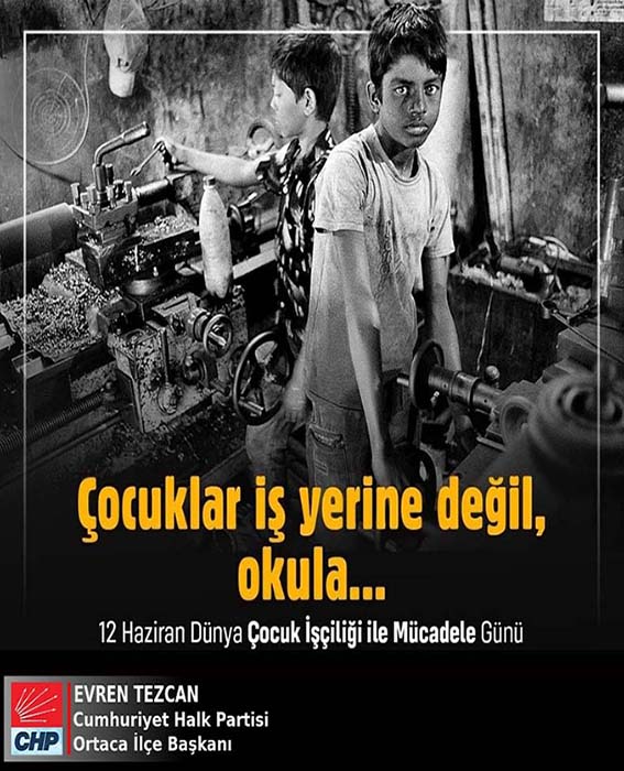 '12 Haziran Dünya Çocuk İşçiliğiyle Mücadele Günü'