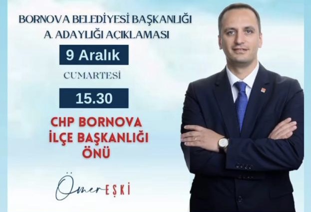  CHP'li Ömer Eşki Bornova için yola çıktı