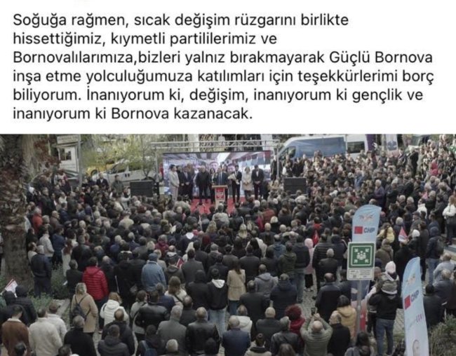 Bornova Belediye Başkan aday adayı Ömer Eşki Coşkulu kalabalığa seslendi