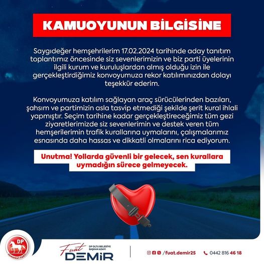 DEMİR SÜRÜCÜLERİ UYARDI