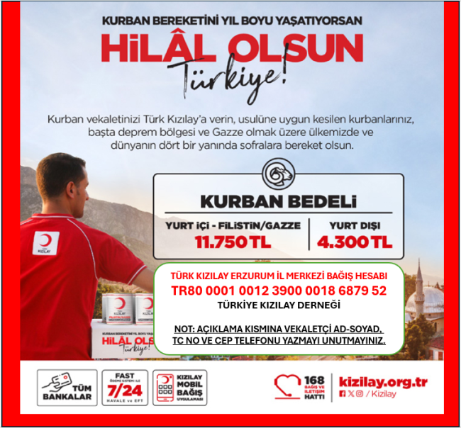 "Kurban Bereketini Yıl Boyu Yaşatıyorsan Hilal Olsun Türkiye"