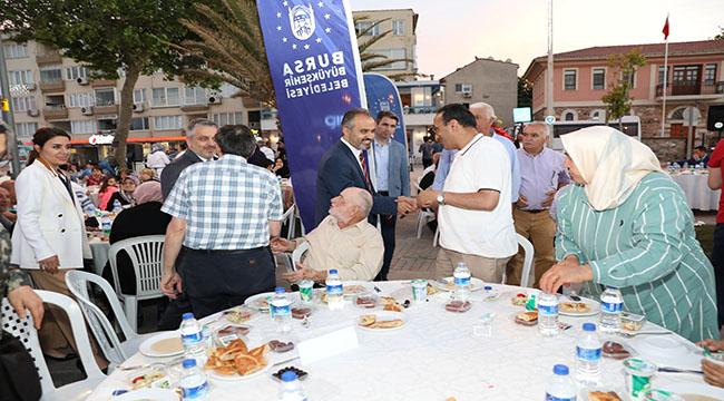 Mudanya'da denize nazır iftar