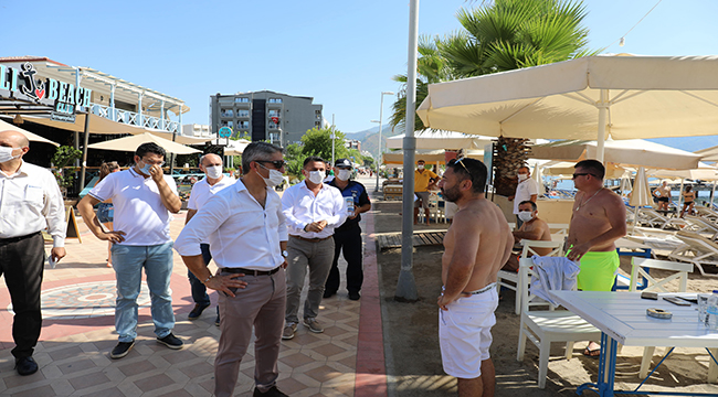 Başkan Oktay Uzunyalı sahilinde denetim yaptı