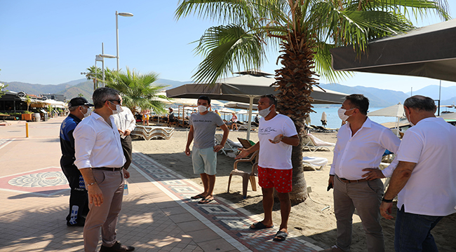 Başkan Oktay Uzunyalı sahilinde denetim yaptı