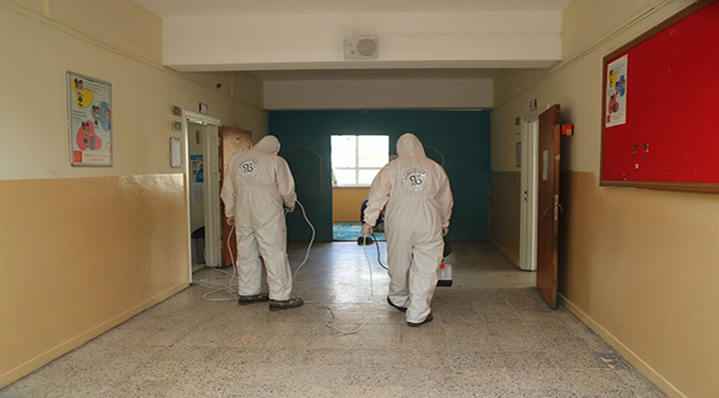 Okullar Dezenfekte Ediliyor