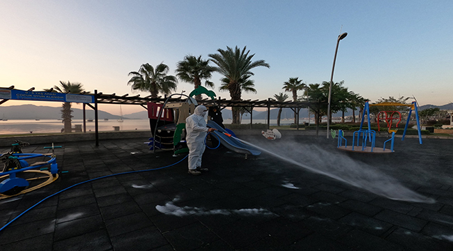 MARMARİS'TE DEZENFEKTE ÇALIŞMALARI YOĞUNLAŞTI