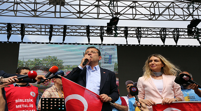 Başkan İmamoğlu 1 Mayıs Mitingi'ne katıldı