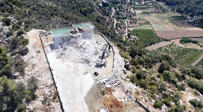 DALAMAN'DA YIKIM BAŞLADI