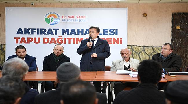 Akfırat’ta Tapu Sevinci