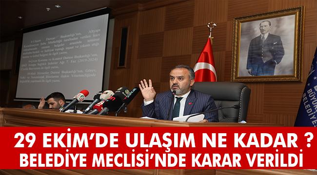 29 Ekim’de ulaşım ‘1 kuruş’