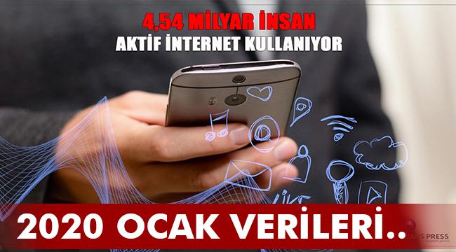 4,54 MİLYAR İNSAN AKTİF İNTERNET KULLANIYOR