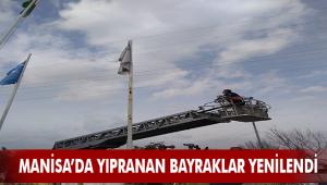Büyükşehir Türki Cumhuriyetler bayrakları ile Türk bayraklarını yeniledi