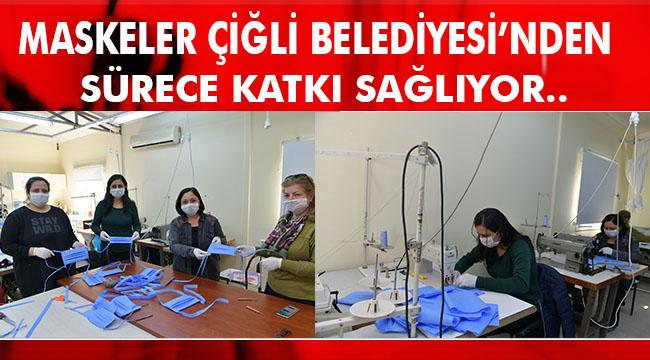Çiğli’deki sağlıkçıların maskeleri Çiğli Belediyesi’nden
