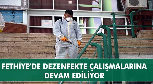 FETHİYE'DEN DEZENFEKSİYON ÇALIŞMASI