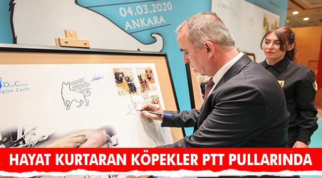 HAYAT KURTARAN KÖPEKLER PTT PULLARINDA