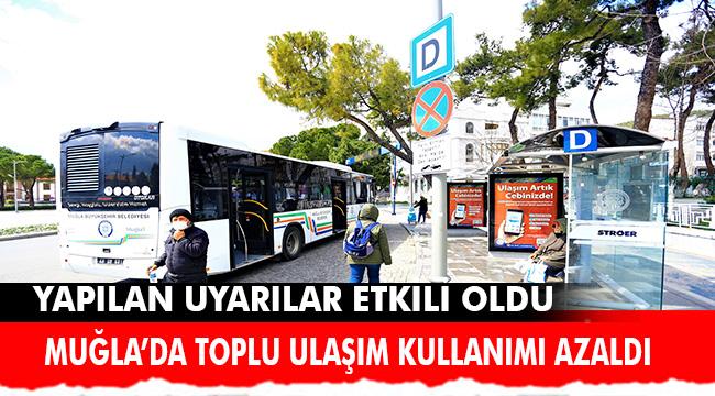 Muğla’da Toplu Ulaşım Kullanımı Yüzde 42,30 Azaldı