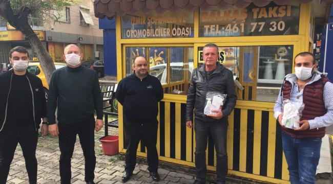 Bornovalı şoförlere koronadan korunma paketi