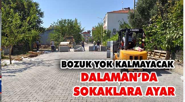 Dalaman Belediyesi yol düzenleme ve yenileme çalışmalarına devam ediyor