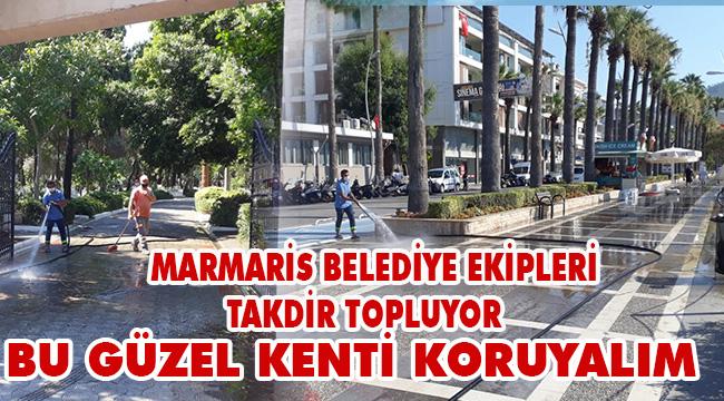 MARMARİS BELEDİYESİ&#039;NDEN TEMİZLİK SEFERBERLİĞİ