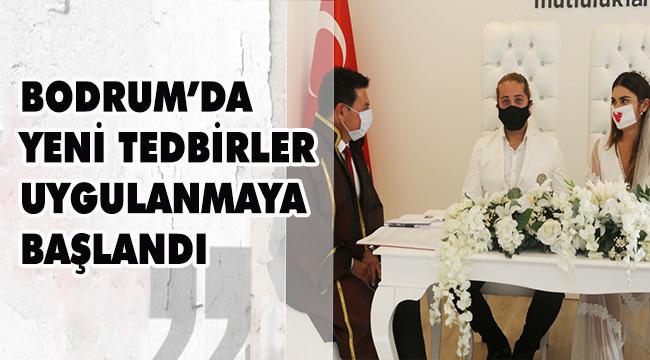BODRUM BELEDİYESİ NİKAH TÖRENLERİNDE YENİ TEDBİRLERİ UYGULAMAYA BAŞLADI