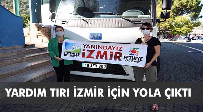 Fethiye Belediyesi yardım tırı İzmir için yola çıktı
