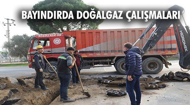 Bayındır'da Doğal Gaz Çalışmaları Devam Ediyor