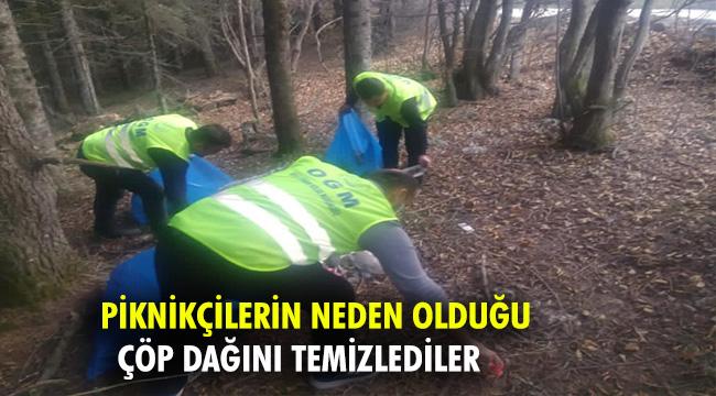 Bolu ormanlarındaki piknikçilerin neden olduğu kirliliğe OGM'den müdahale