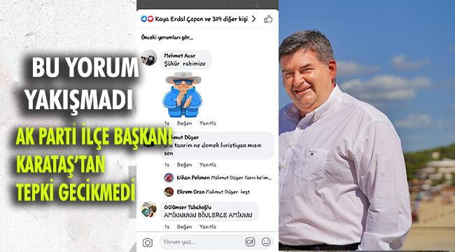 Çeşme Belediye Başkanı Oran'dan takipçisine 'Hoşt'
