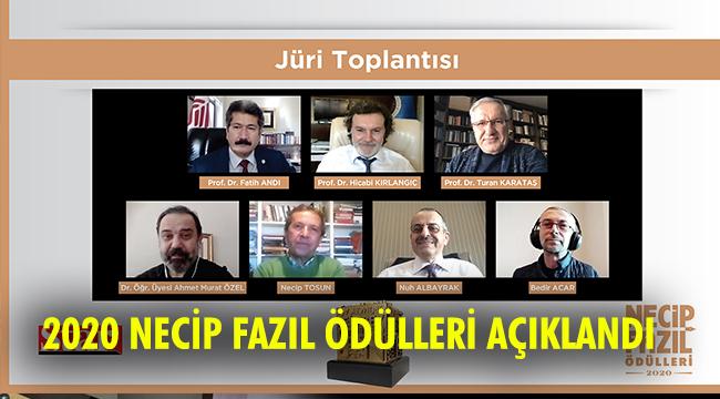 Necip Fazıl Ödülleri'nin 2020 yılı kazananları açıklandı