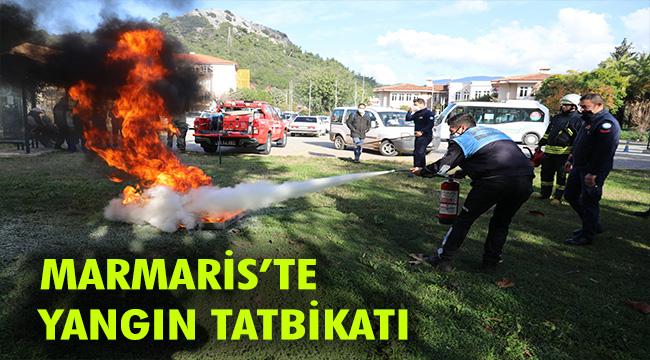 BELEDİYE PERSONELİNE YANGIN TATBİKATI