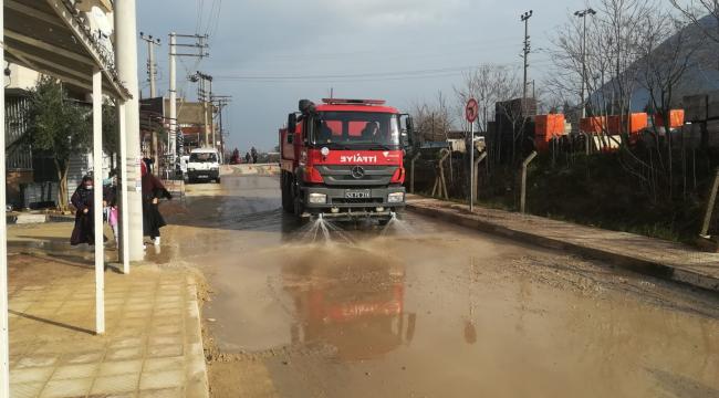 Şiddetli Sağanak Sonrası Mahallelerde Dezenfeksiyon