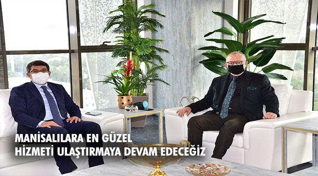 Başkan Ergün, Başkan Çelik&#039;i Konuk Etti