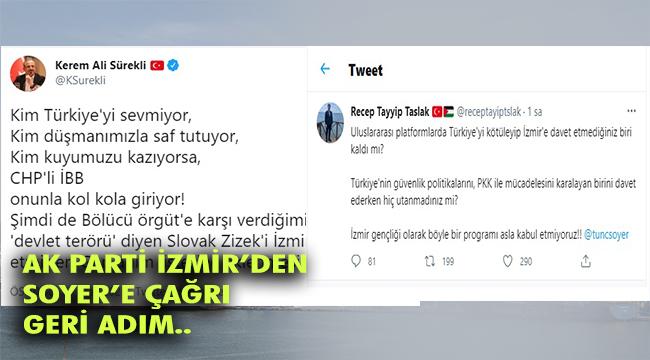 AK PARTİ İZMİR&#039;DEN SOYER&#039;E ÇAĞRI