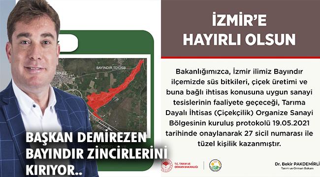 Bakan Pakdemirli’den Bayındır’a müjde!