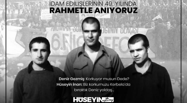 BTP lideri Deniz Gezmiş ve arkadaşlarını andı