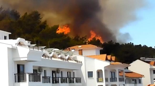 MARMARİS MERKEZDE ORMAN YANGINI!..