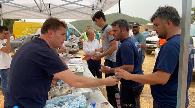 Bayındır Belediyesi Muğla'daki Yangın Bölgesinde
