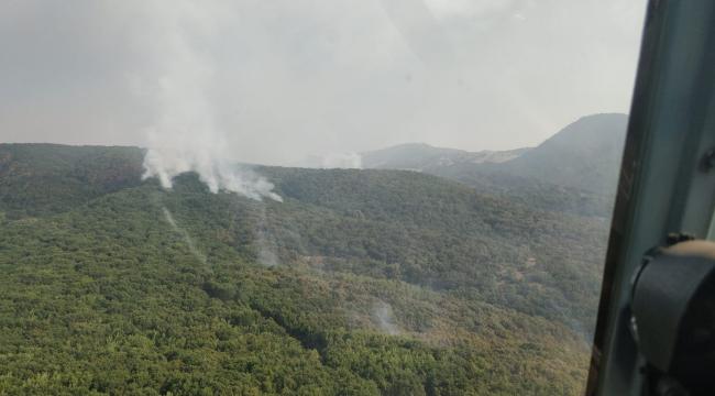 Tunceli’de 2 helikopter ve 1 uçakla yangına müdahale sürüyor