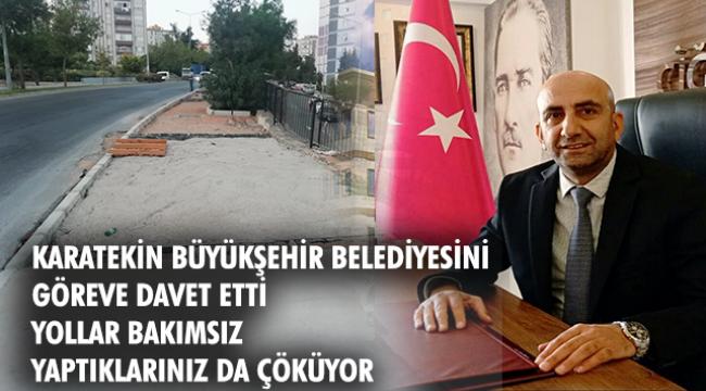 AK Partili Karatekin&#039;den, yarım bırakılıp kaderine terk edilen kaldırım tepkisi 