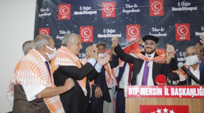 BTP Lideri Hüseyin Baş Mersin il kongresinde konuştu