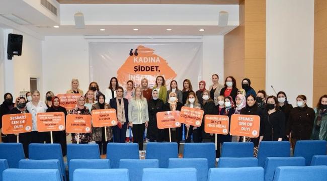 AK Parti İzmir İl Kadın Kolları Başkanı Büyükdağ ''Tek bir kadına yönelik şiddete daha tahammülümüz yok''