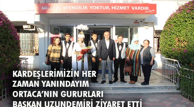 Kırgızistanlı Darika Adatovna Acar, Şampiyon Öğrencileriyle Başkan Alim Uzundemir'i Ziyaret Ettiler