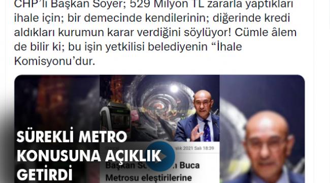Buca Metrosu İhalesi Konusu Gündemde