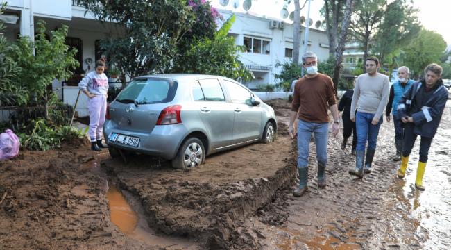 MARMARİS’TE SELE KARŞI SAVAŞ DEVAM EDİYOR