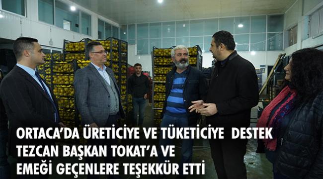 Sebze ve meyveler kamyonlara yüklendi