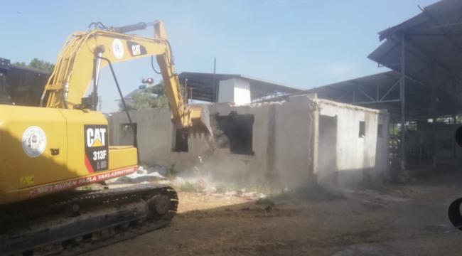MİLASTA KAÇAK YAPILAR YIKILIYOR
