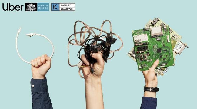 Uber, Beşiktaş Belediyesi ve Kadıköy Belediyesi iş birliği ile elektronik atıklarınızı ücretsiz topluyor
