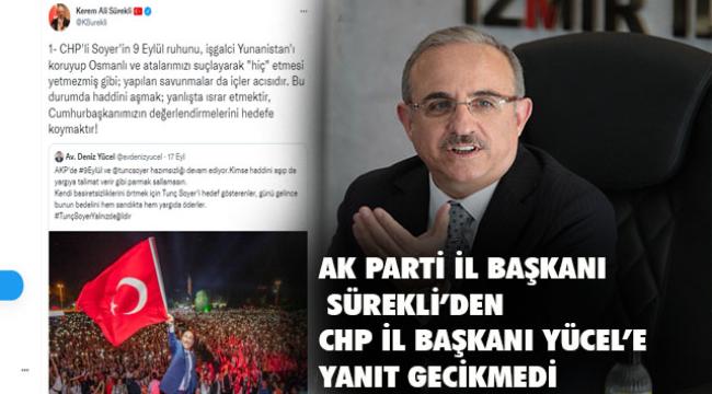 Başkan Sürekli'den CHP'li mevkidaşı Yücel'e sert yanıt!