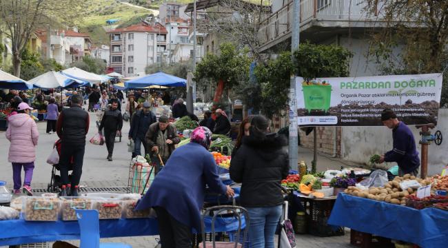 EFES SELÇUK’TA PAZAR ATIKLARI KOMPOST GÜBREYE DÖNÜŞTÜRÜLECEK
